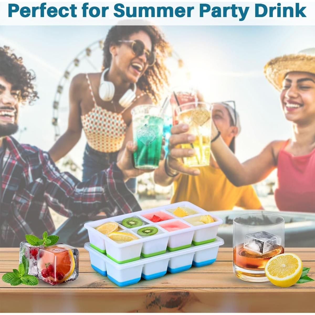 Moldes de Hielo Grandes FURNSII 2 Piezas Silicona 4.6 cm