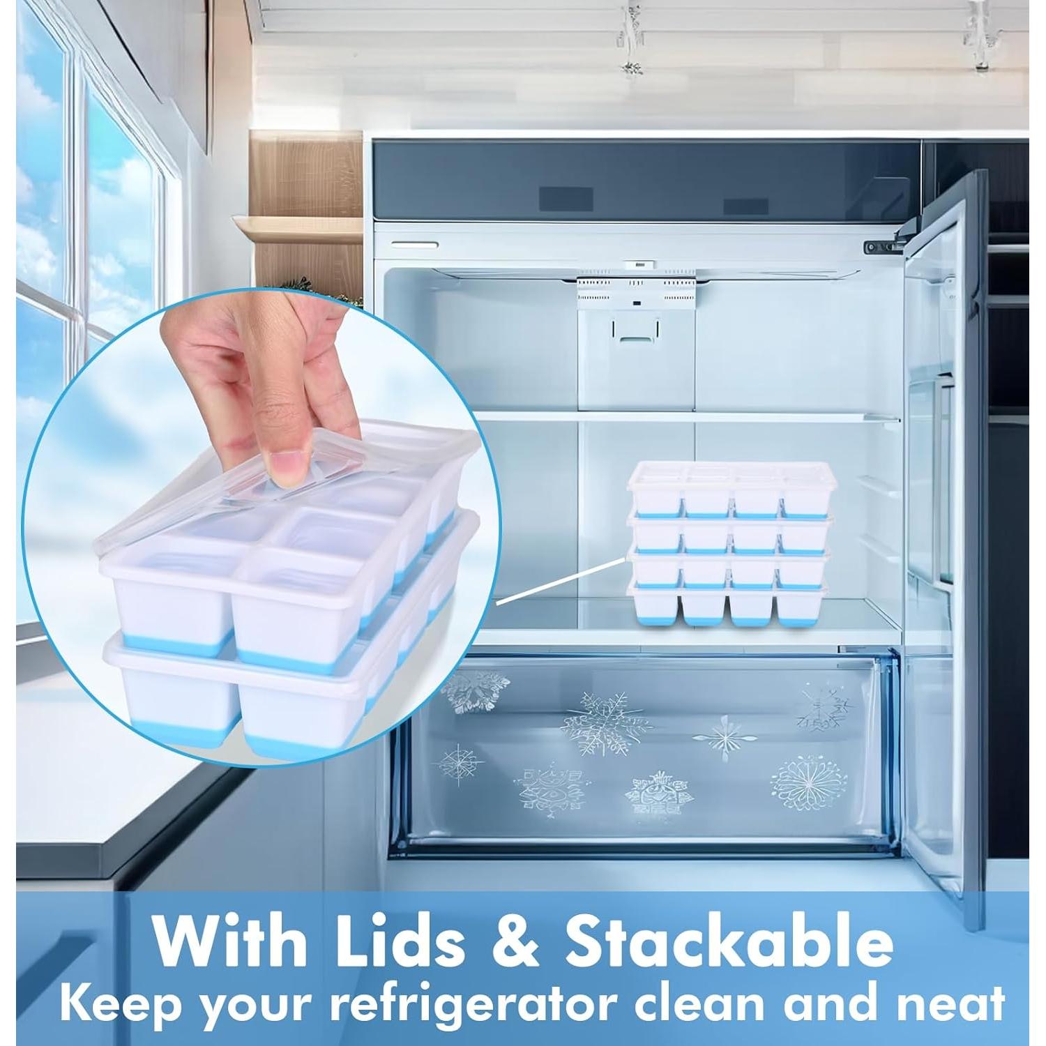 Moldes de Hielo Grandes FURNSII 2 Piezas Silicona 4.6 cm