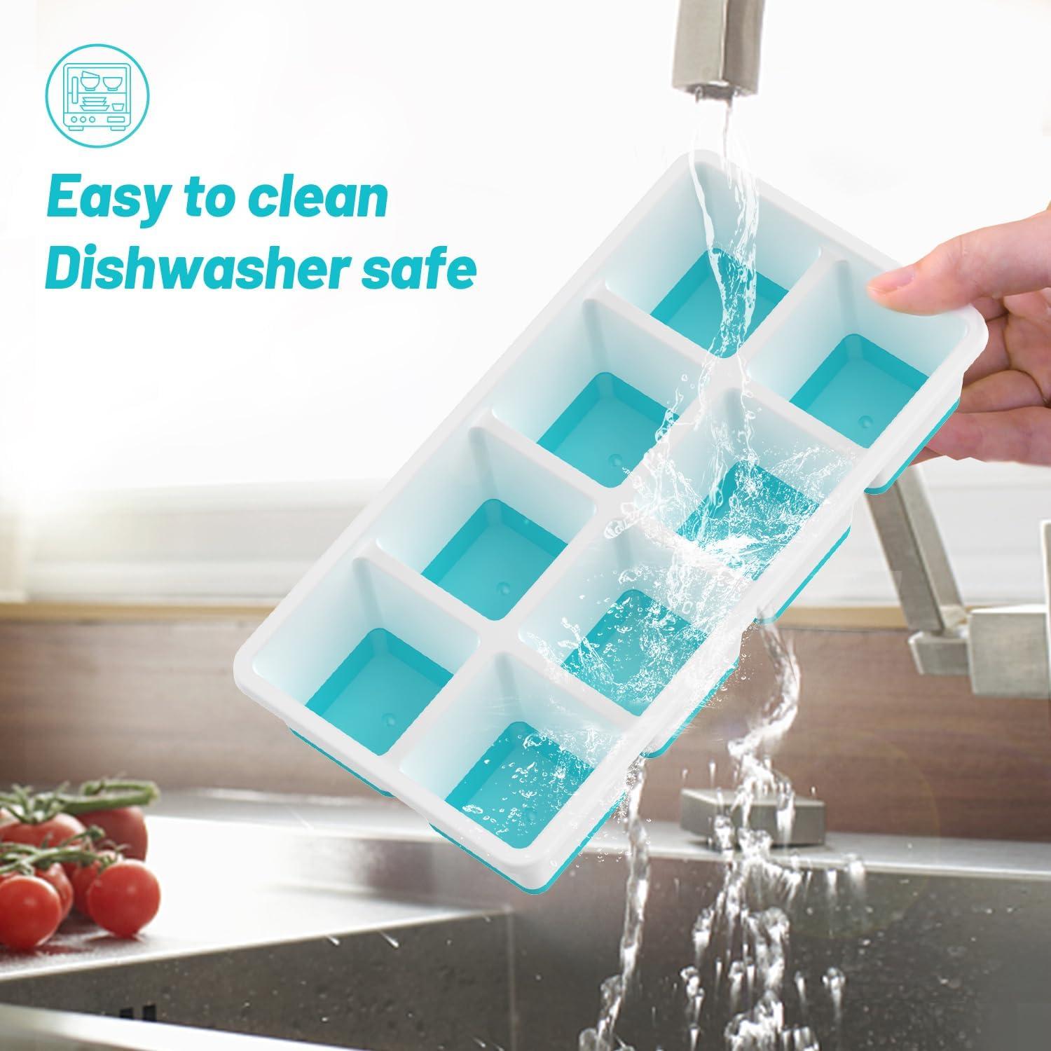 Bandeja de Hielo VEHHE 2 Paquete Silicona Grande Azul