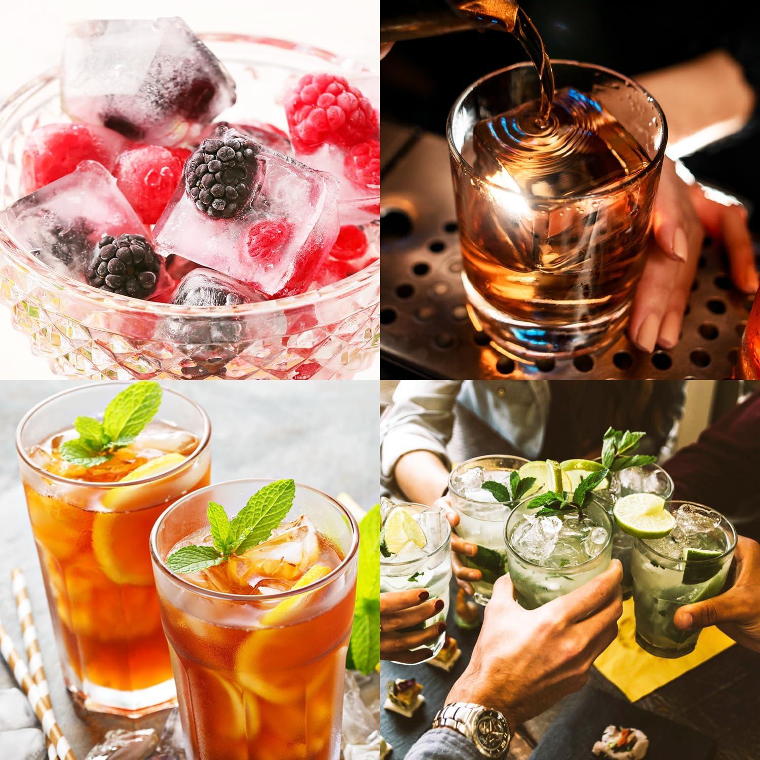 Bandeja de Hielo VEHHE 2 Paquete Silicona Grande Azul