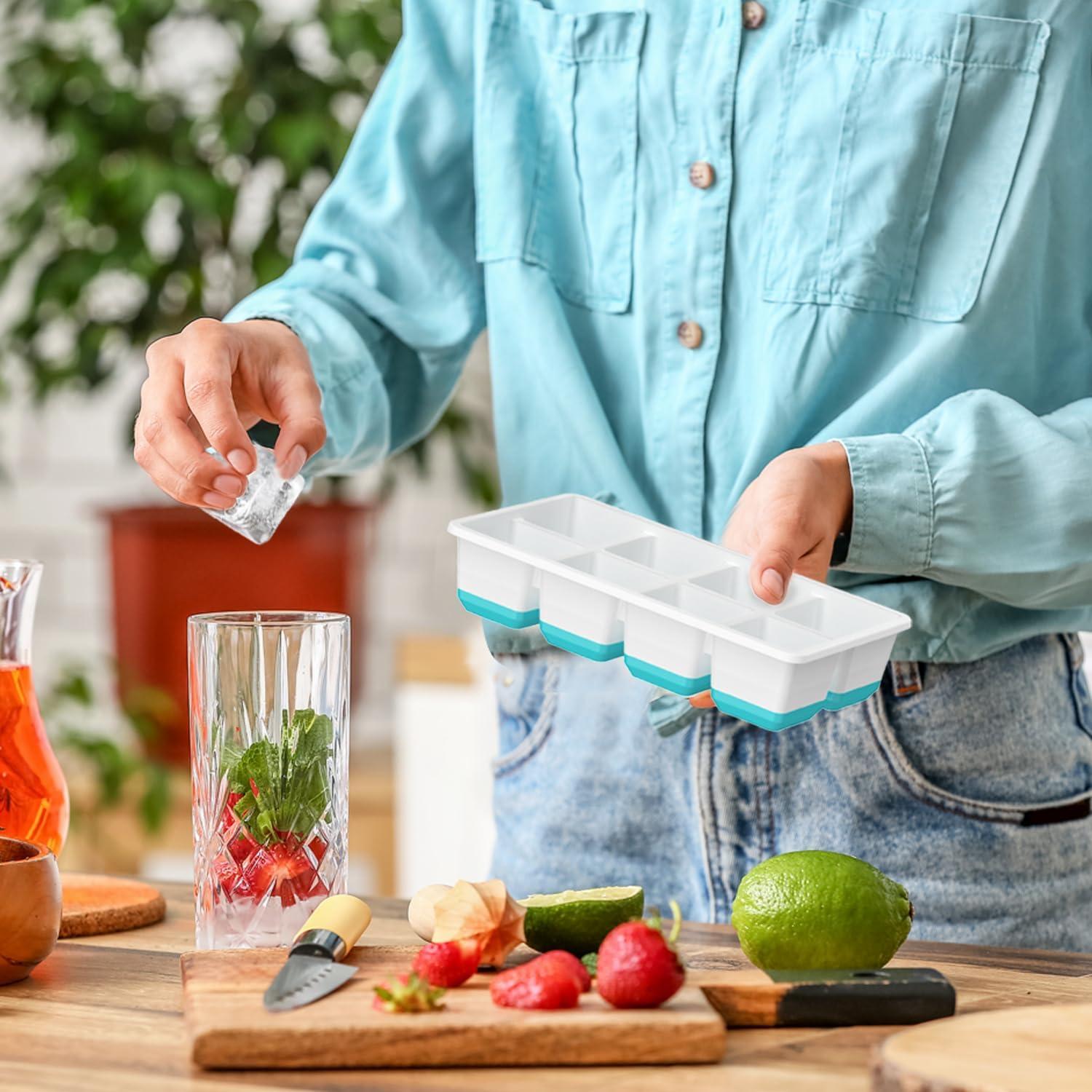 Bandeja de Hielo VEHHE 2 Paquete Silicona Grande Azul