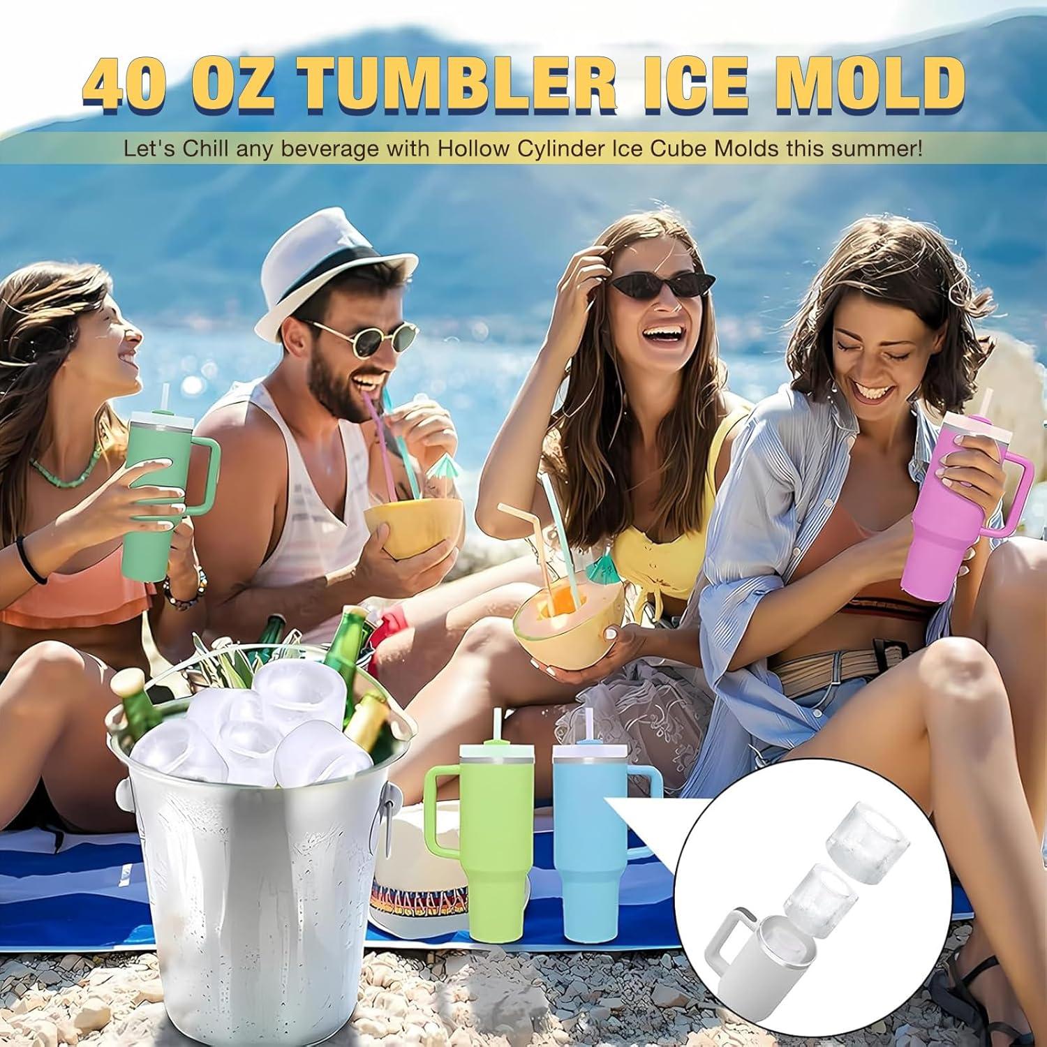 Molde de Hielo de Silicona QUOKOPSE para Taza 30-40Oz