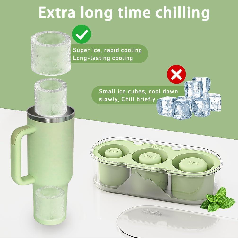 Molde de Hielo Noxetu 40oz Silicona Verde con Tapa
