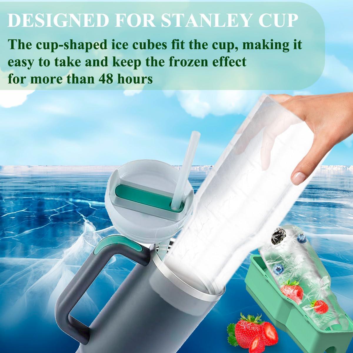 Bandeja de Hielo de Silicona DoawBang Verde 20x10cm Libre BPA