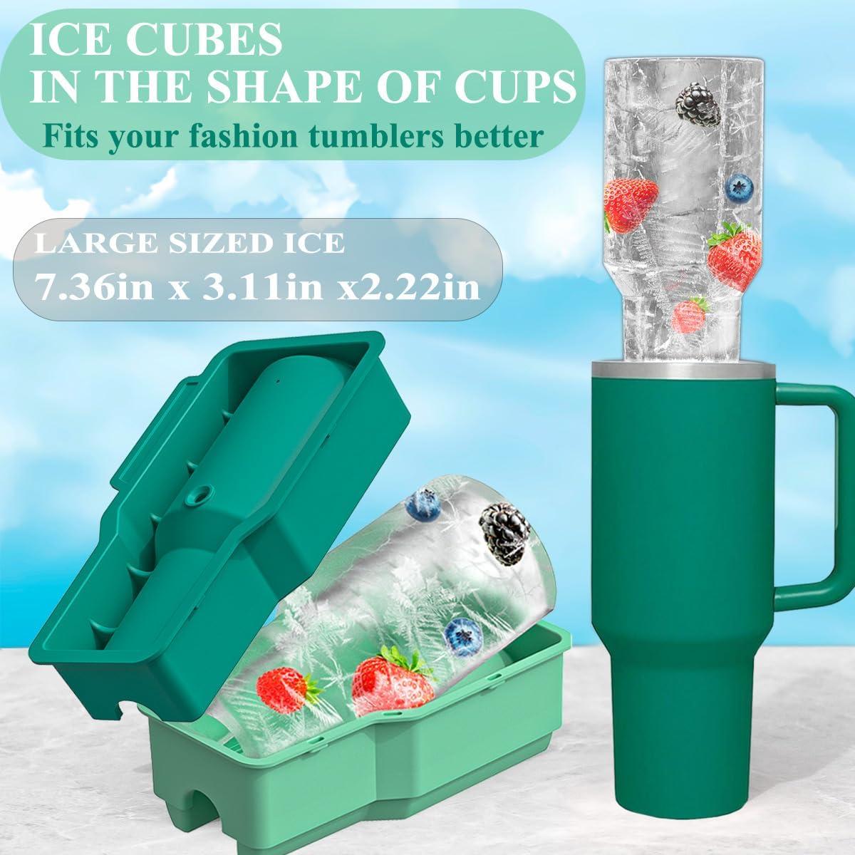 Bandeja de Hielo de Silicona DoawBang Verde 20x10cm Libre BPA