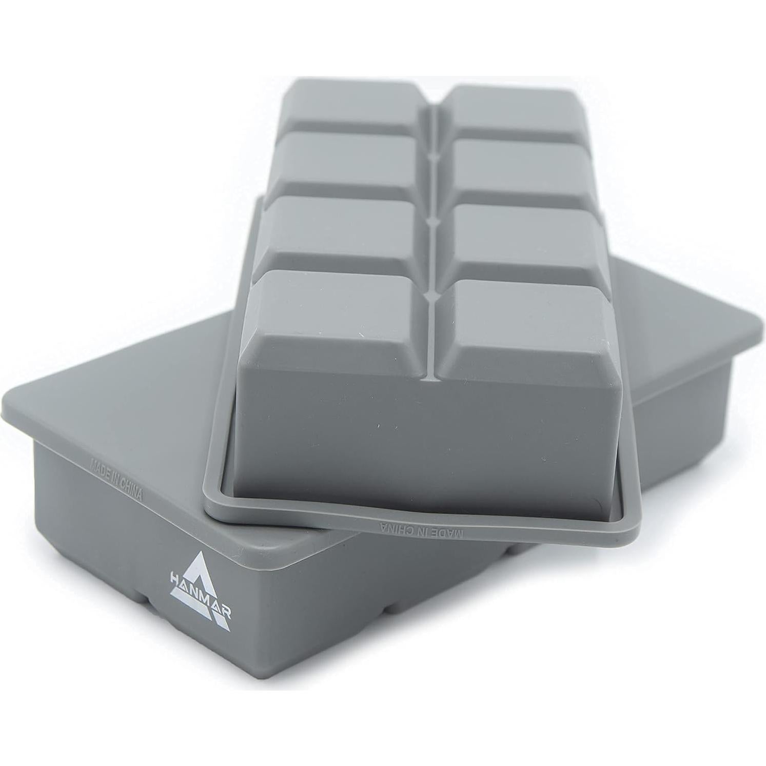 Moldes de Cubos de Hielo Grandes Hanmar - Silicona Premium - 2 Piezas