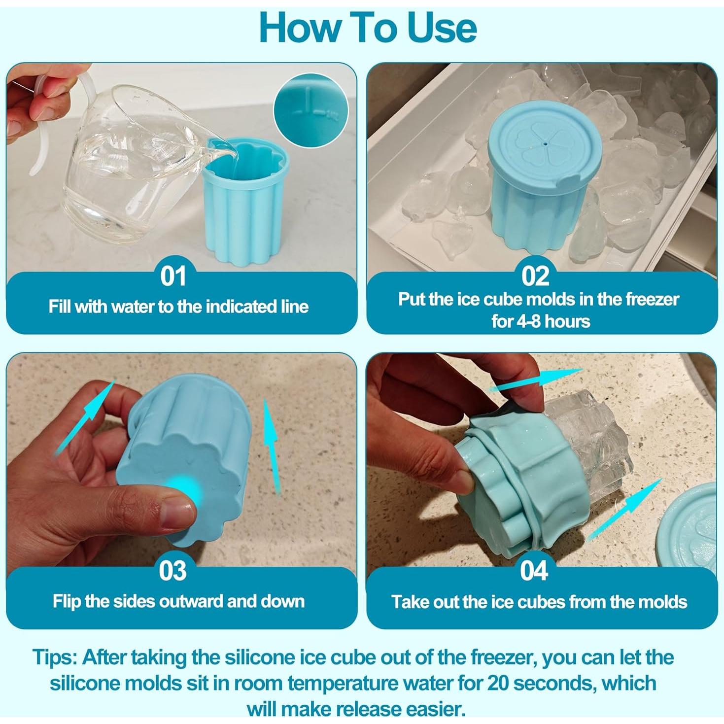 Bandeja de Hielo de Silicona Owala FreeSip 3PCS para Bebidas