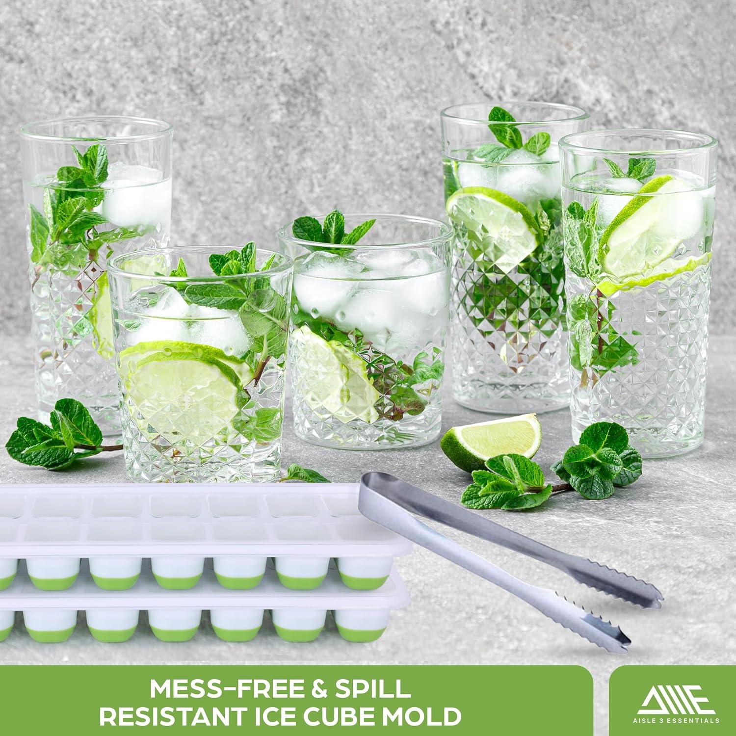 Paquete de 4 bandejas de hielo silicona Esenciales Aisle 3
