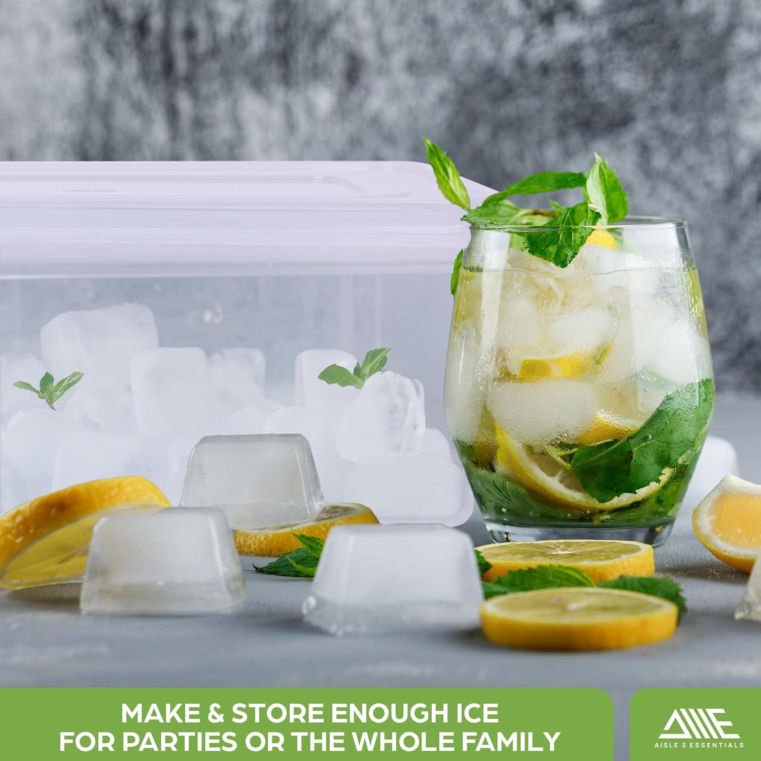 Paquete de 4 bandejas de hielo silicona Esenciales Aisle 3