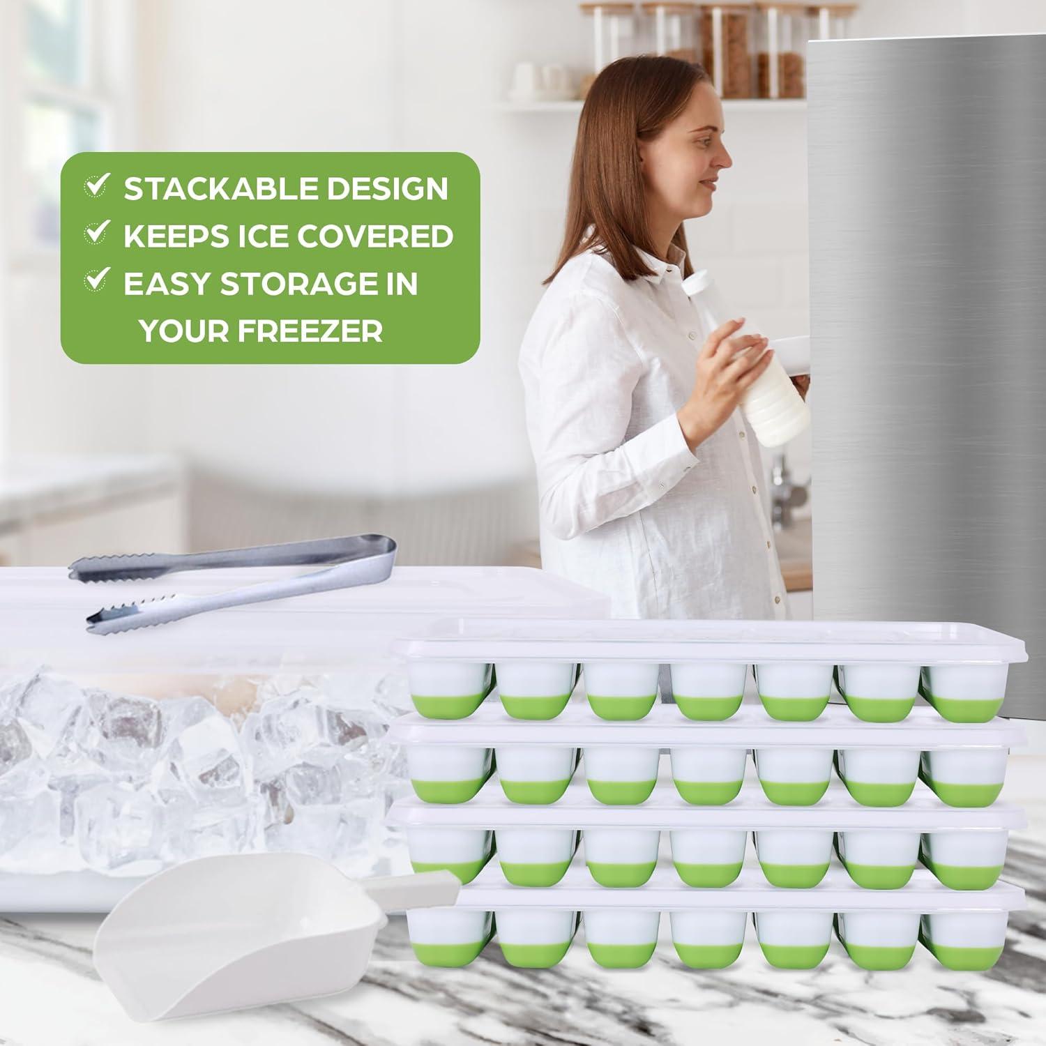 Paquete de 4 bandejas de hielo silicona Esenciales Aisle 3