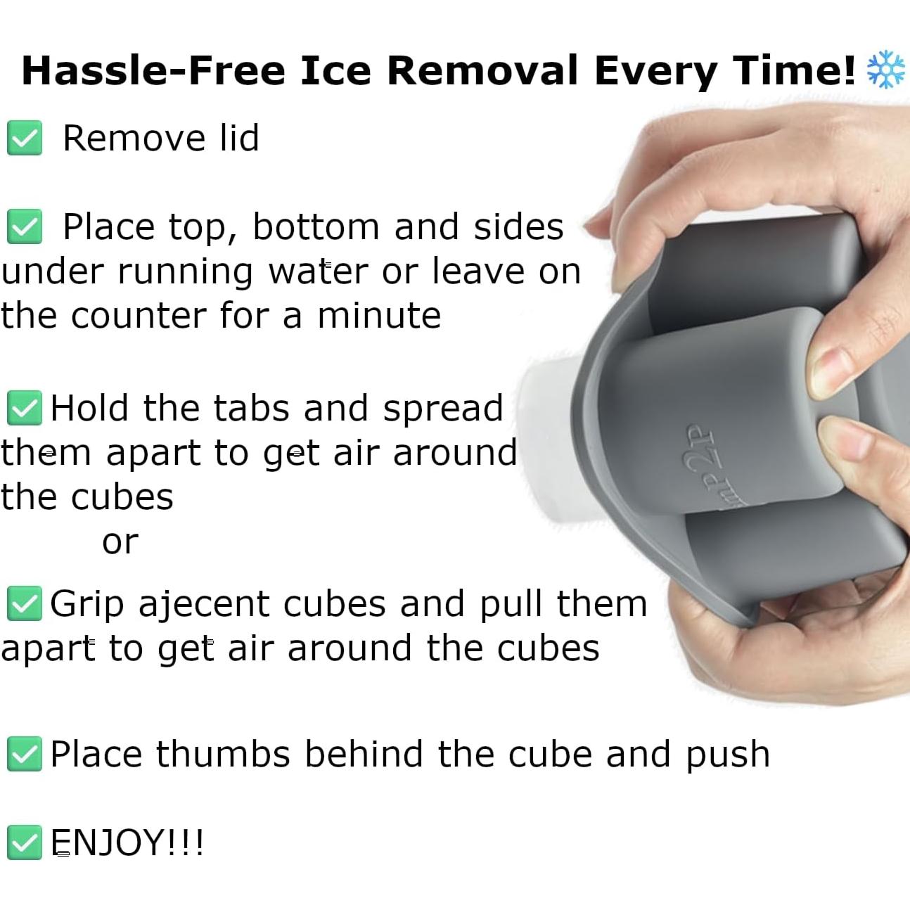 Bandeja de Hielo de Silicona JamP2P - Cubos Cilíndricos Grandes