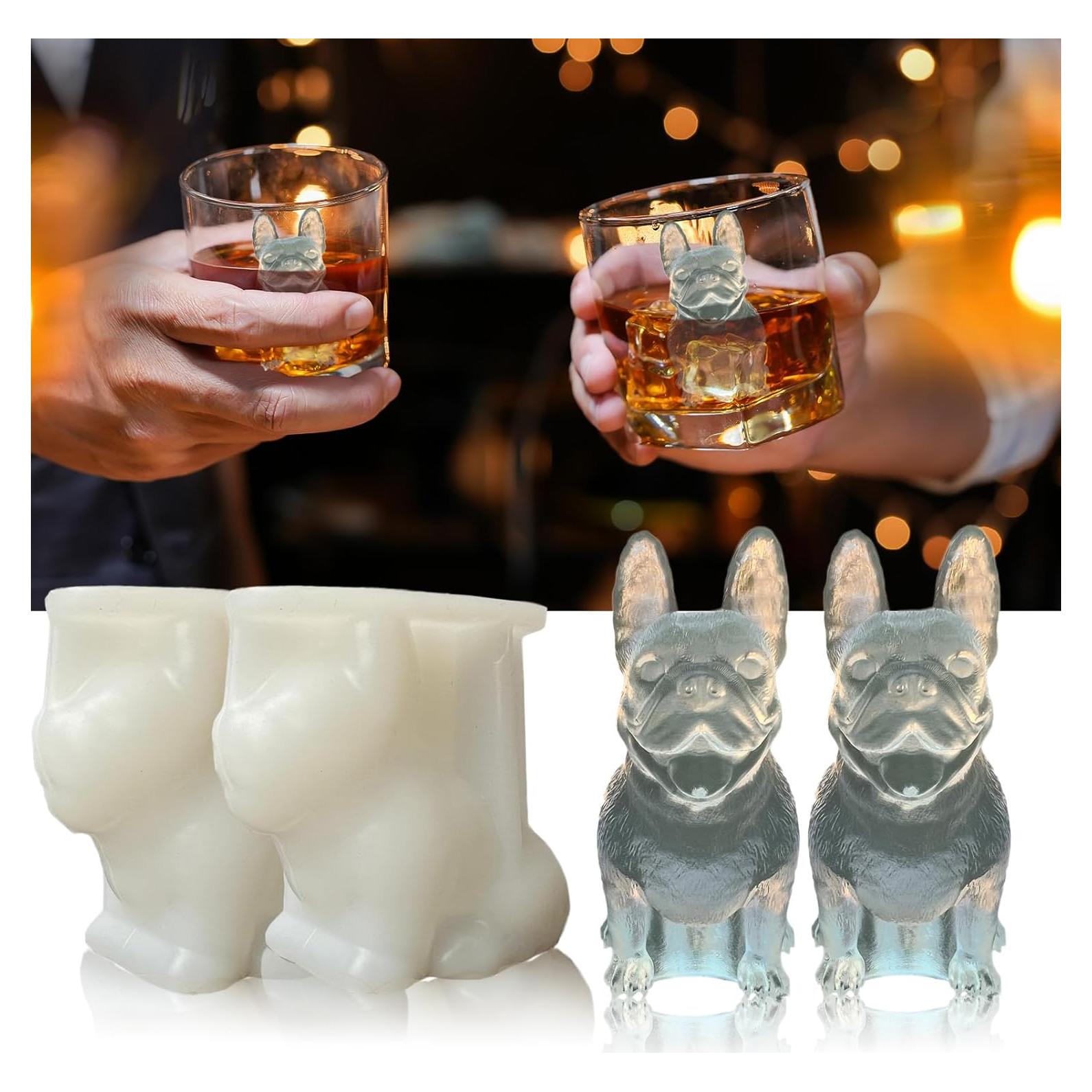 Molde de Hielo Bulldog Francés SIUPER 2 Piezas Silicona