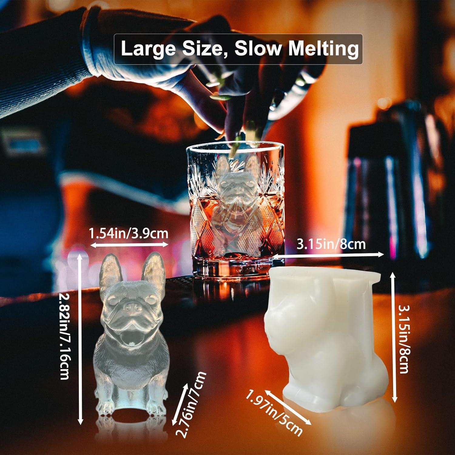 Molde de Hielo Bulldog Francés SIUPER 2 Piezas Silicona