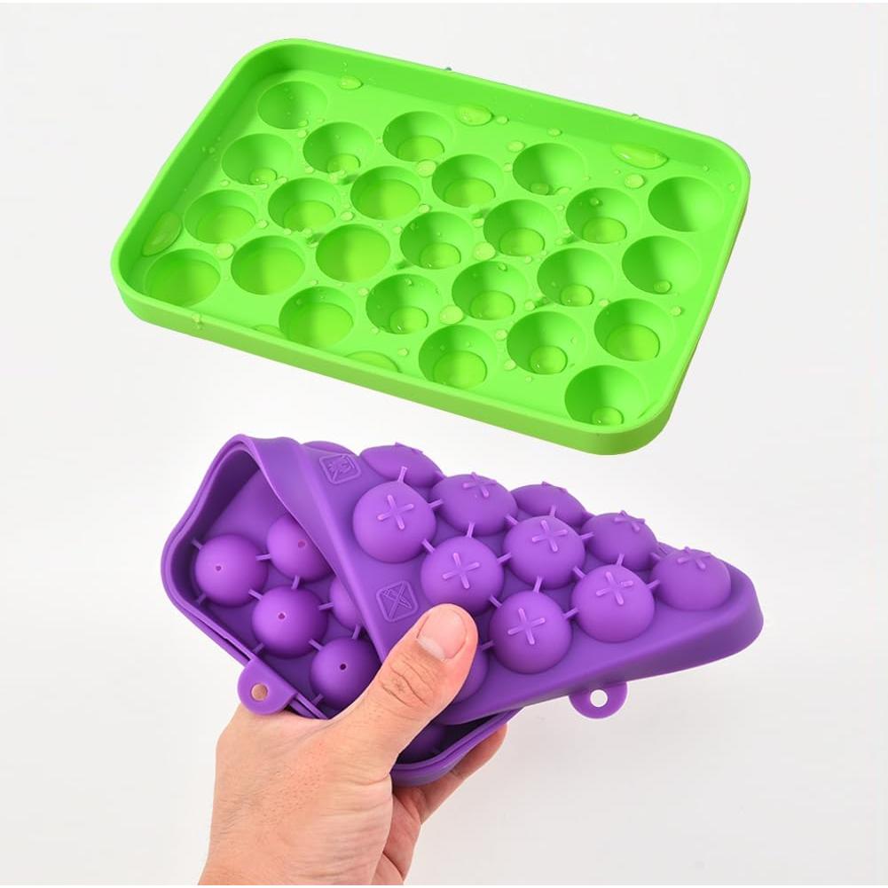 Bandejas de Hielo Redondas Lesunsul - 2 Piezas Silicona BPA Free