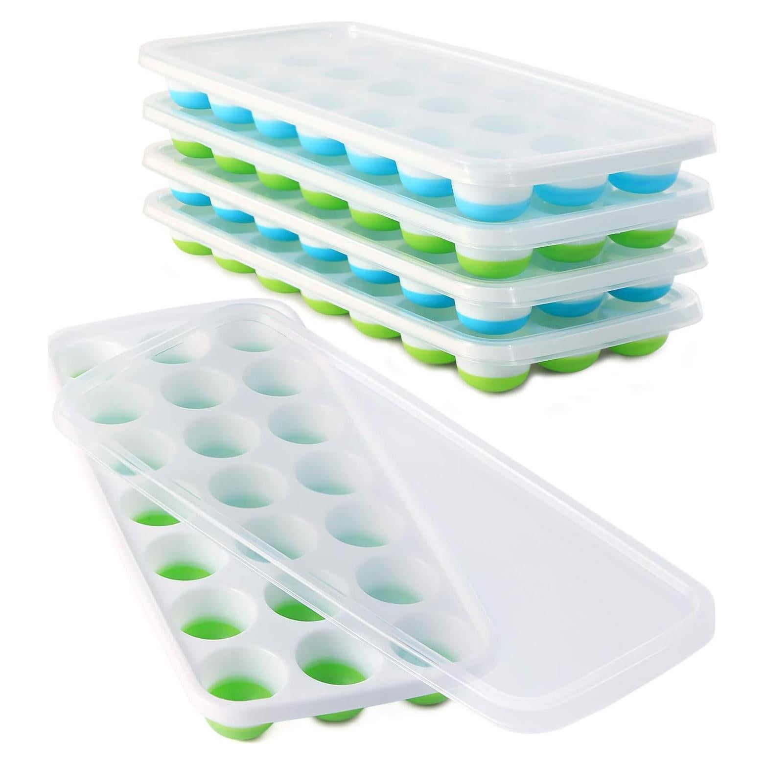 Bandejas de Hielo Select4U con Tapas - 4 Piezas Silicona BPA Free
