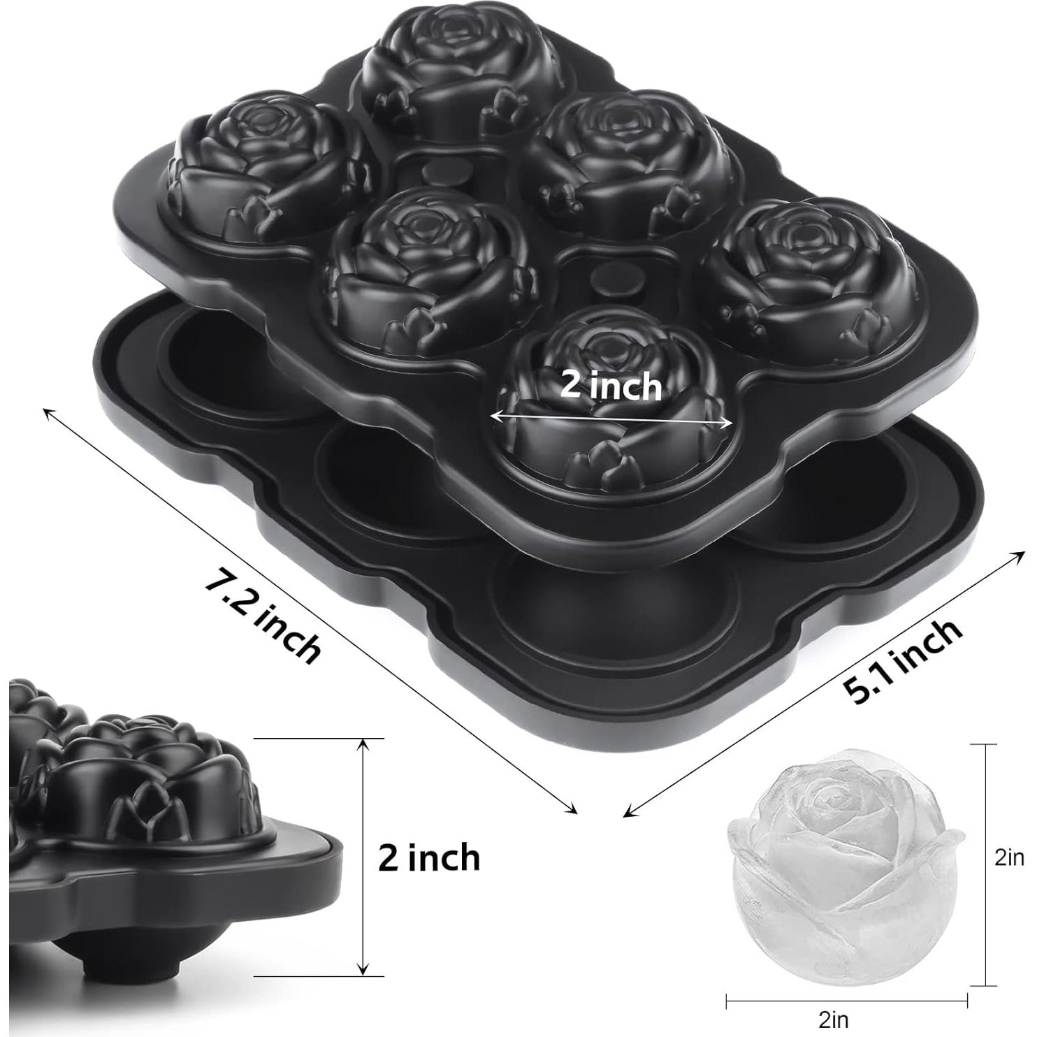 Bandeja de Hielo en Forma de Rosa Mikiwon - 6 Cavidades 5.08 cm