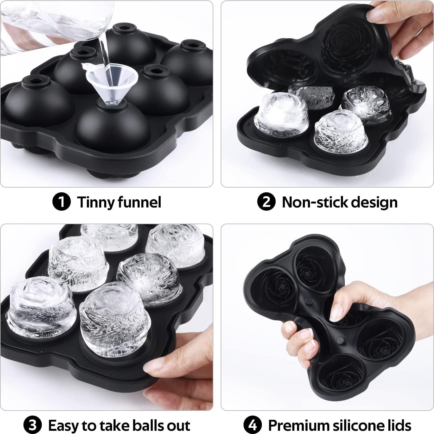 Bandeja de Hielo en Forma de Rosa Mikiwon - 6 Cavidades 5.08 cm