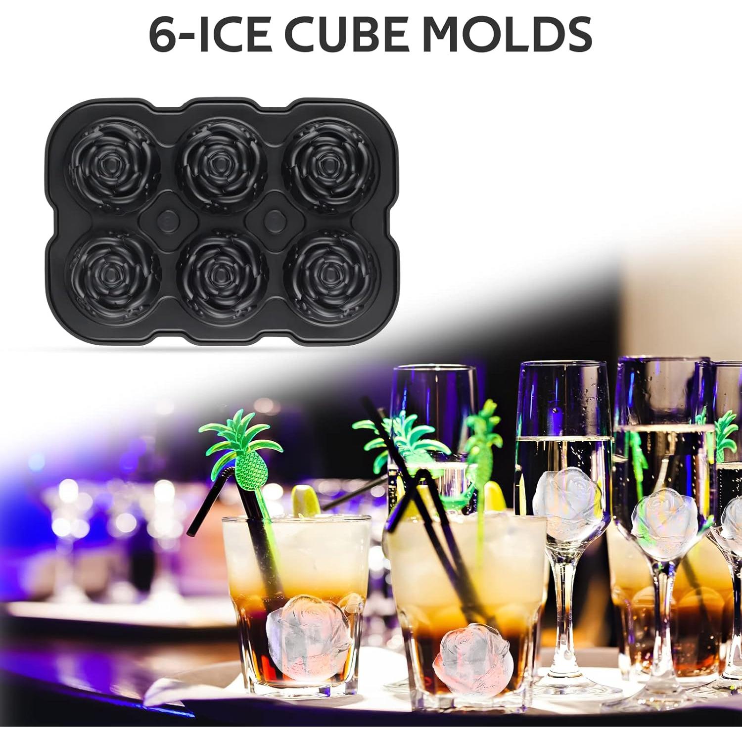 Bandeja de Hielo en Forma de Rosa Mikiwon - 6 Cavidades 5.08 cm