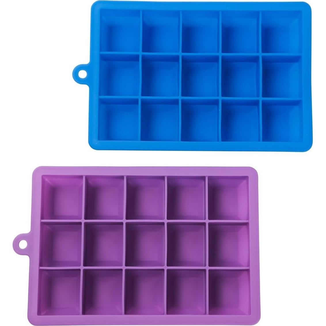 Bandejas de Hielo de Silicona Szxc - 2 Piezas 15 Cubos 17.78x12.7cm