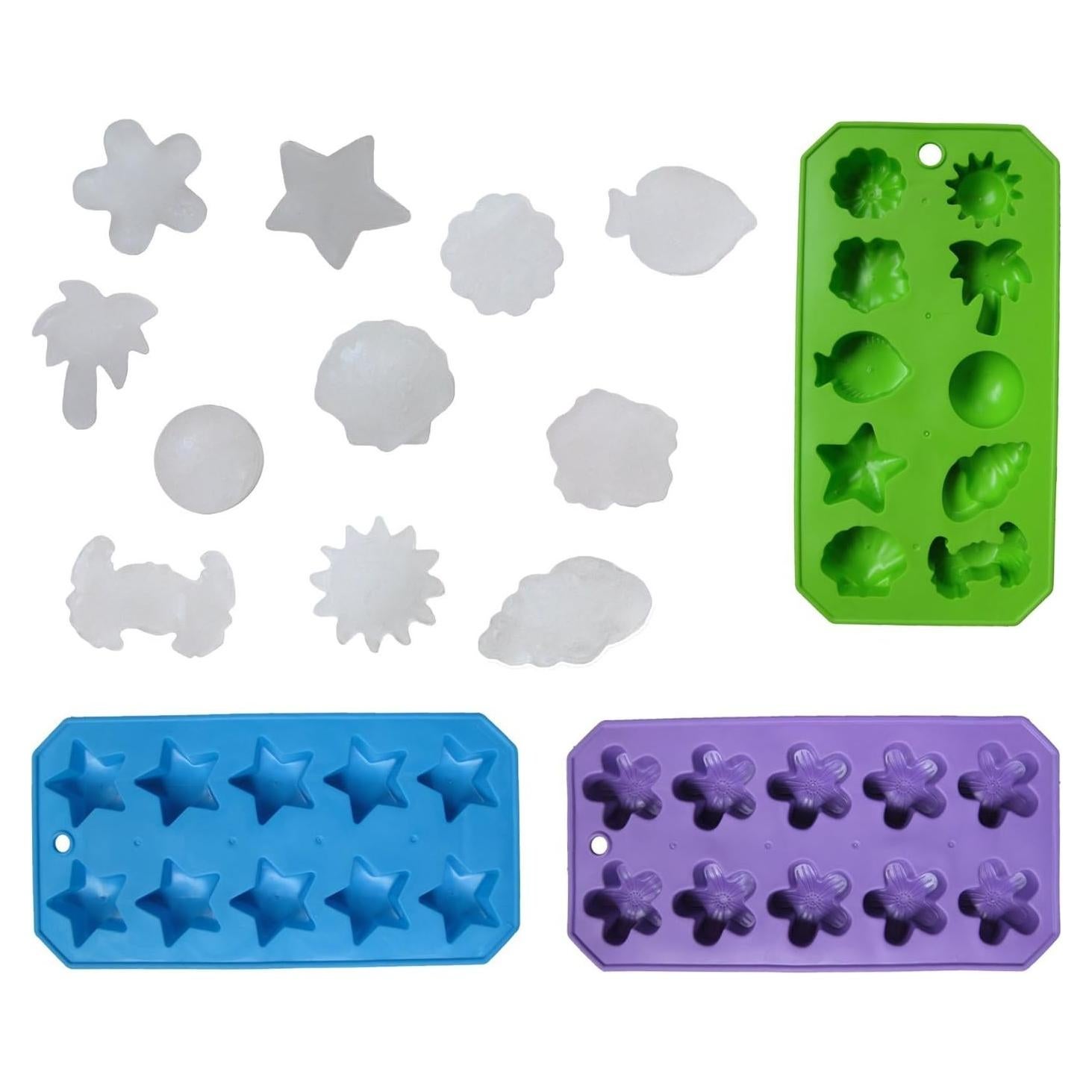 Juego de 3 bandejas de hielo Chef Craft en formas divertidas