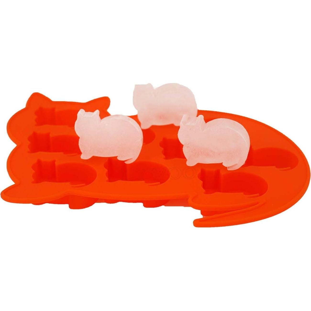 Bandeja de Hielo de Silicona LYWOO en Forma de Gato - 2 Piezas