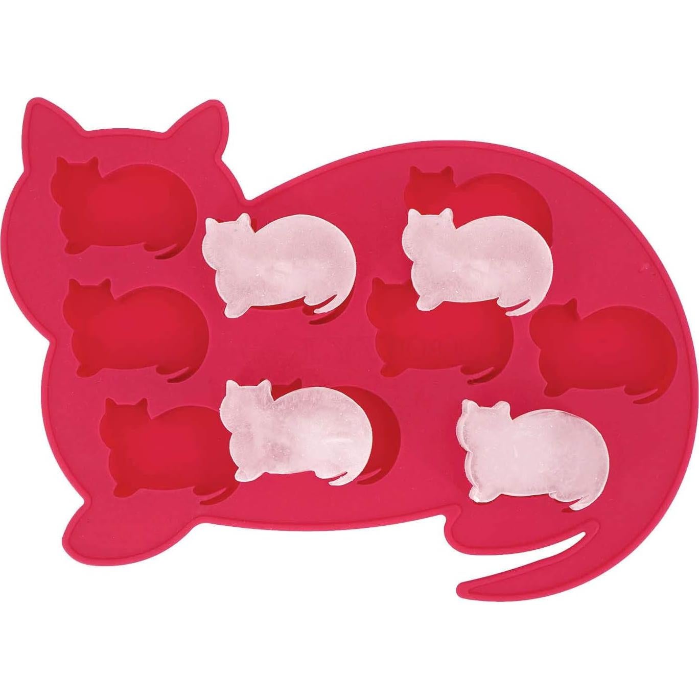 Bandeja de Hielo de Silicona LYWOO en Forma de Gato - 2 Piezas