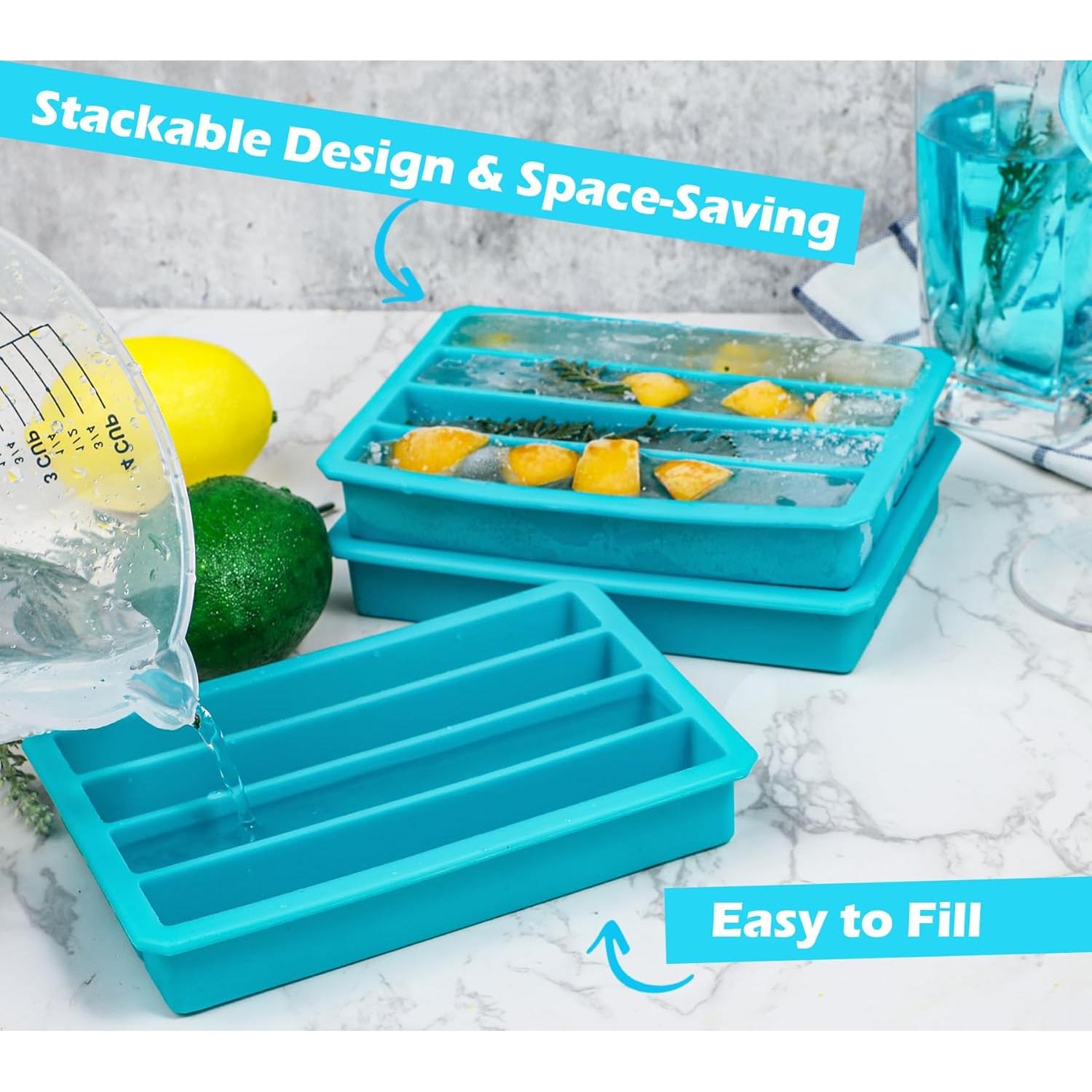 Bandejas de Hielo de Silicona Webake 12 Cavidades Azul