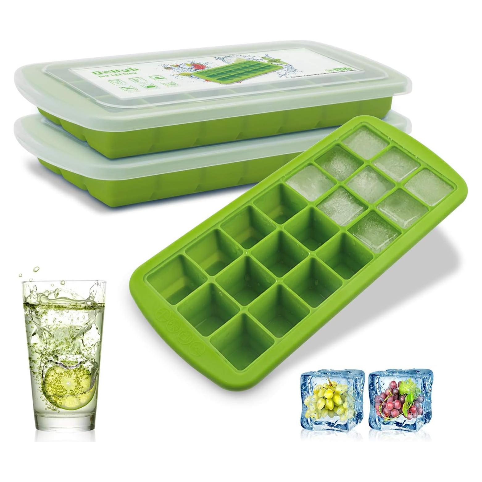 Bandejas de Hielo CREATESTAR 2 Pack Silicona Flexible 21 Cubos