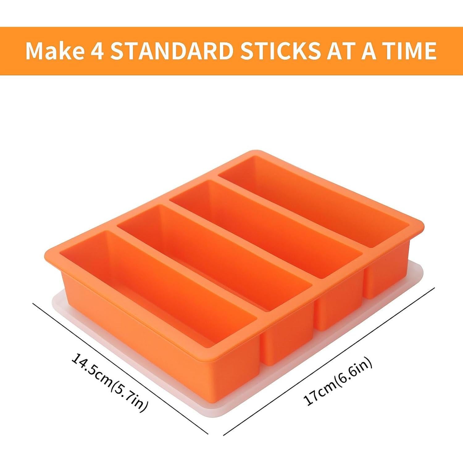 Moldes de Hielo de Silicona BECOKIT 2 Piezas Naranja