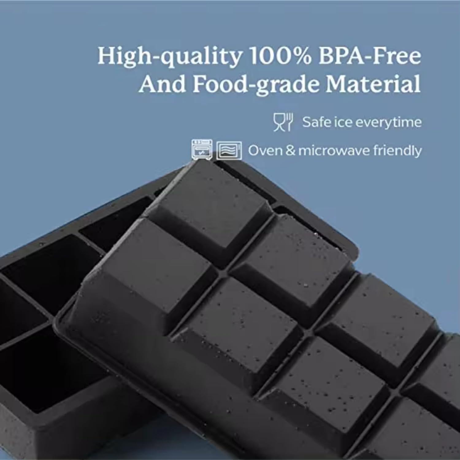 Bandeja de Hielo de Silicona DUTHINGS - 2 Moldes Grandes 16 Cubos