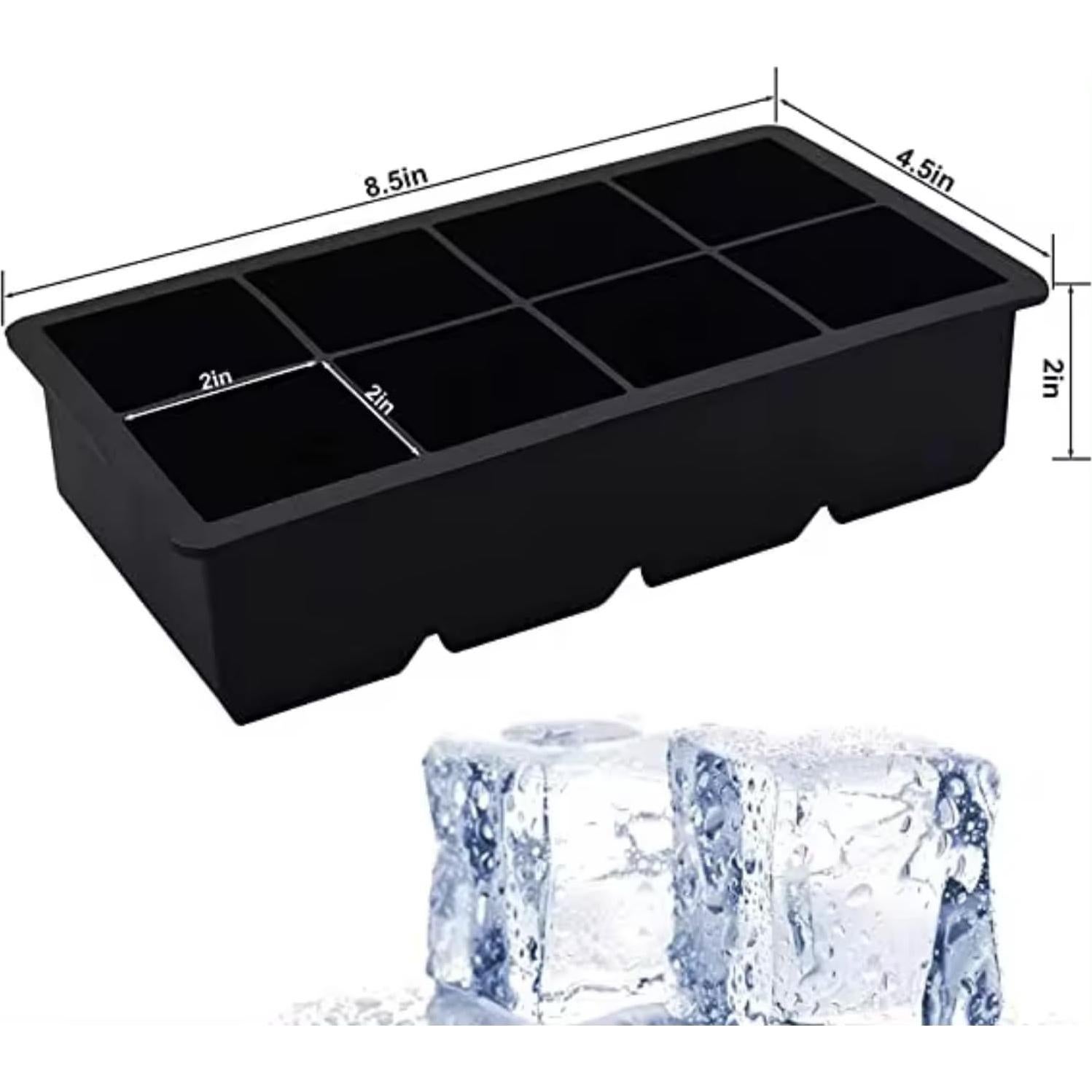 Bandeja de Hielo de Silicona DUTHINGS - 2 Moldes Grandes 16 Cubos