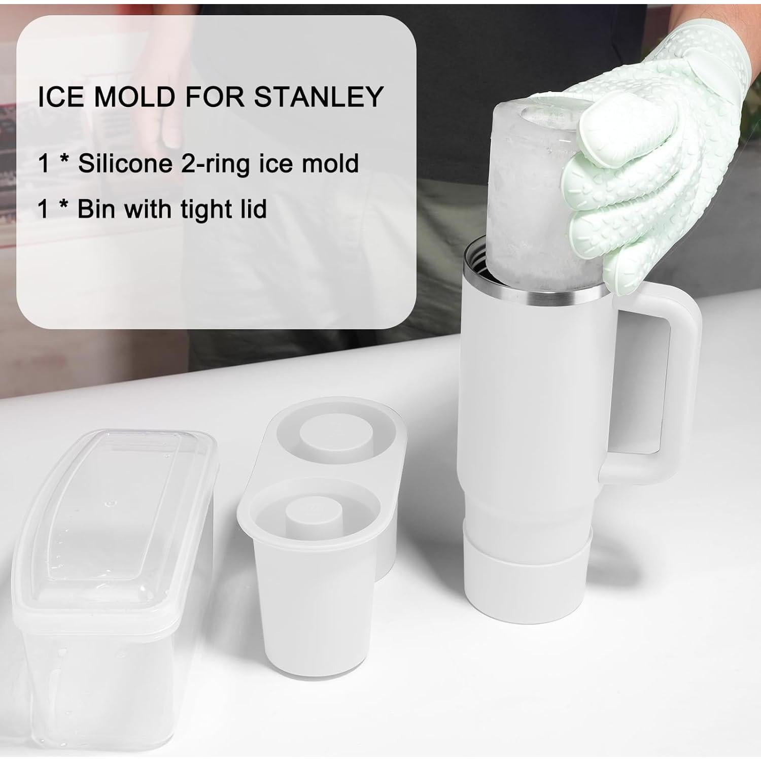 Molde de Hielo de Silicona Pneatdez para Stanley Cup 30oz