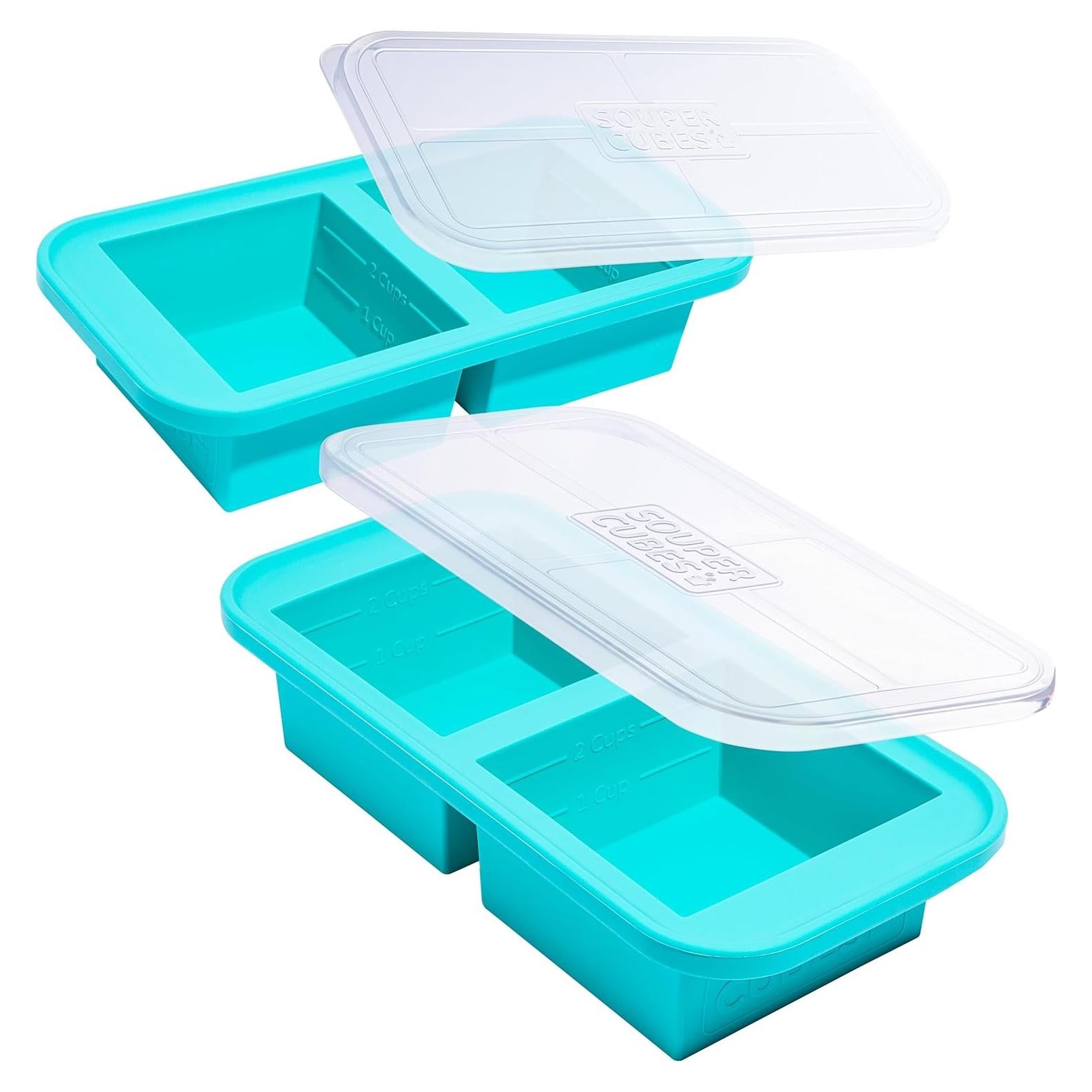 Bandeja de Silicona para Congelar Souper Cubes 2 Tazas Aqua