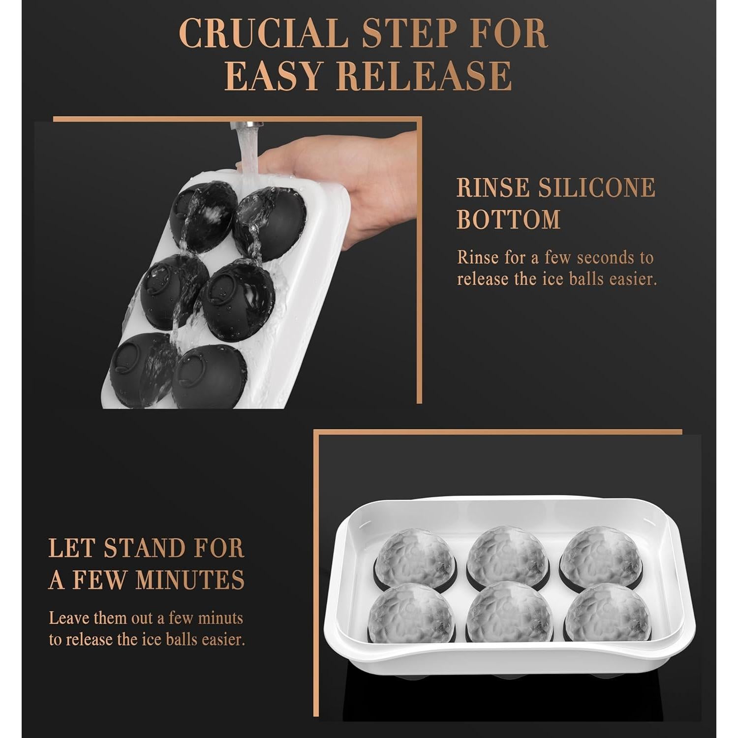 Bandeja de Hielo Redonda ICEXXP 2.2'' con Tapa - Silicona