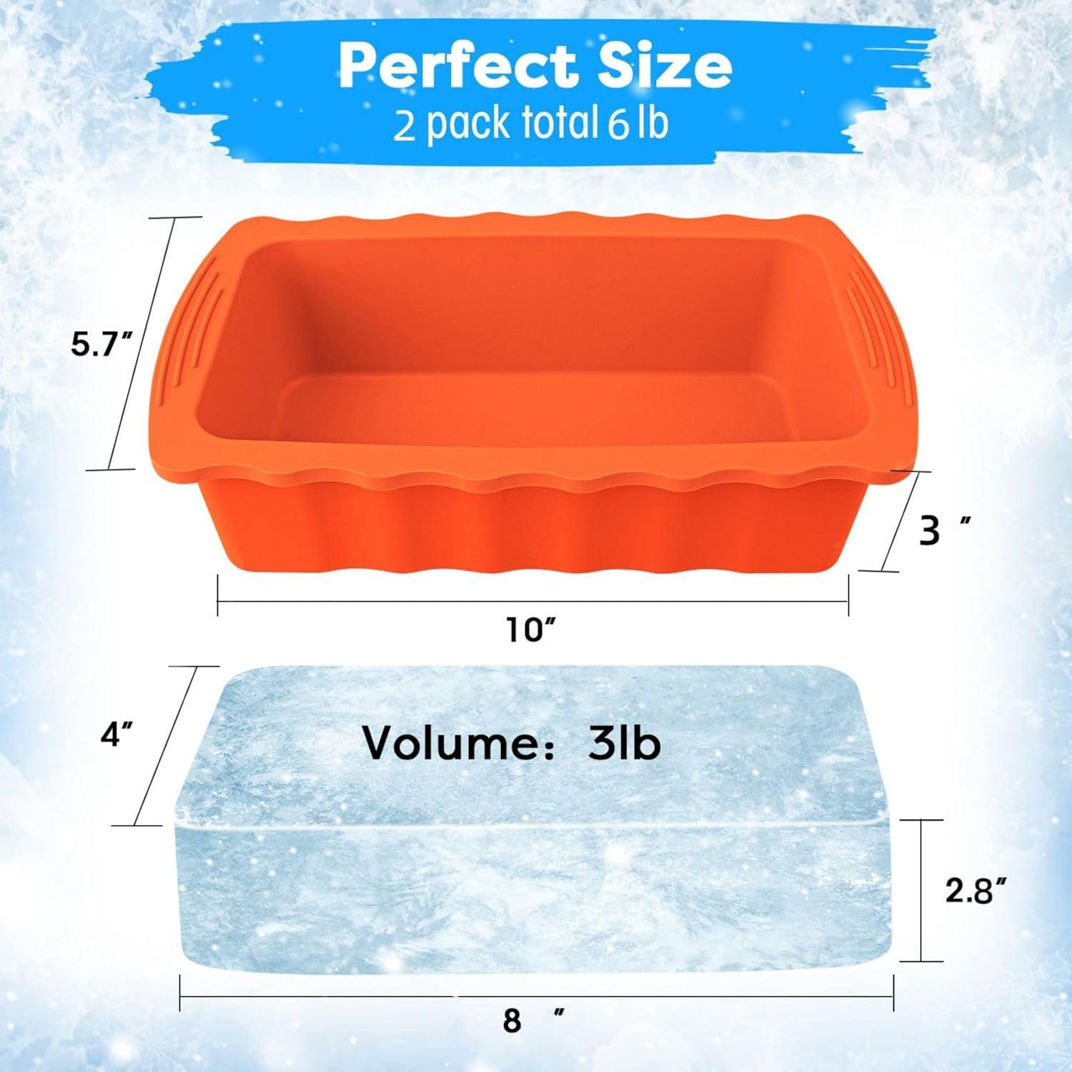 Moldes de Hielo Extra Grande Haldane 2PC 6LB Silicona