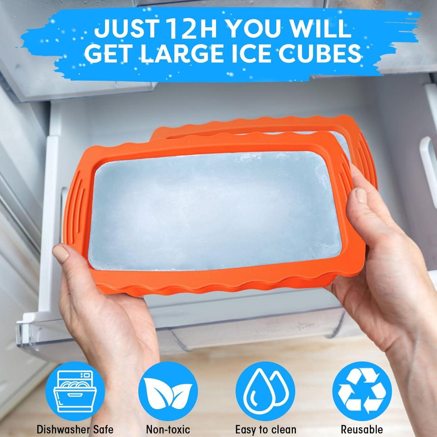 Moldes de Hielo Extra Grande Haldane 2PC 6LB Silicona