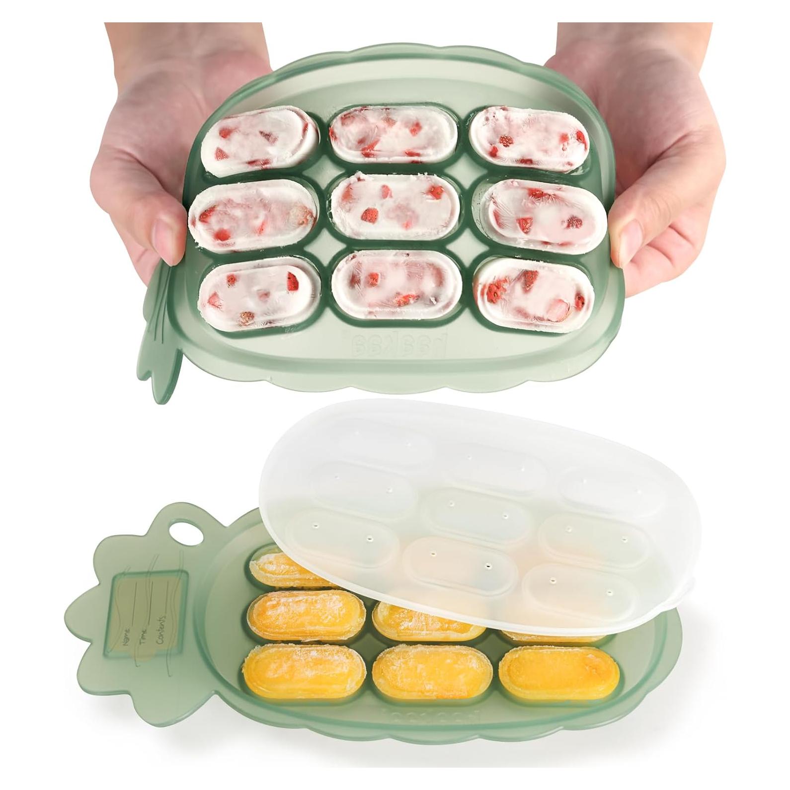 Bandeja de Congelación de Silicona Haakaa Verde - Molde Popsicle