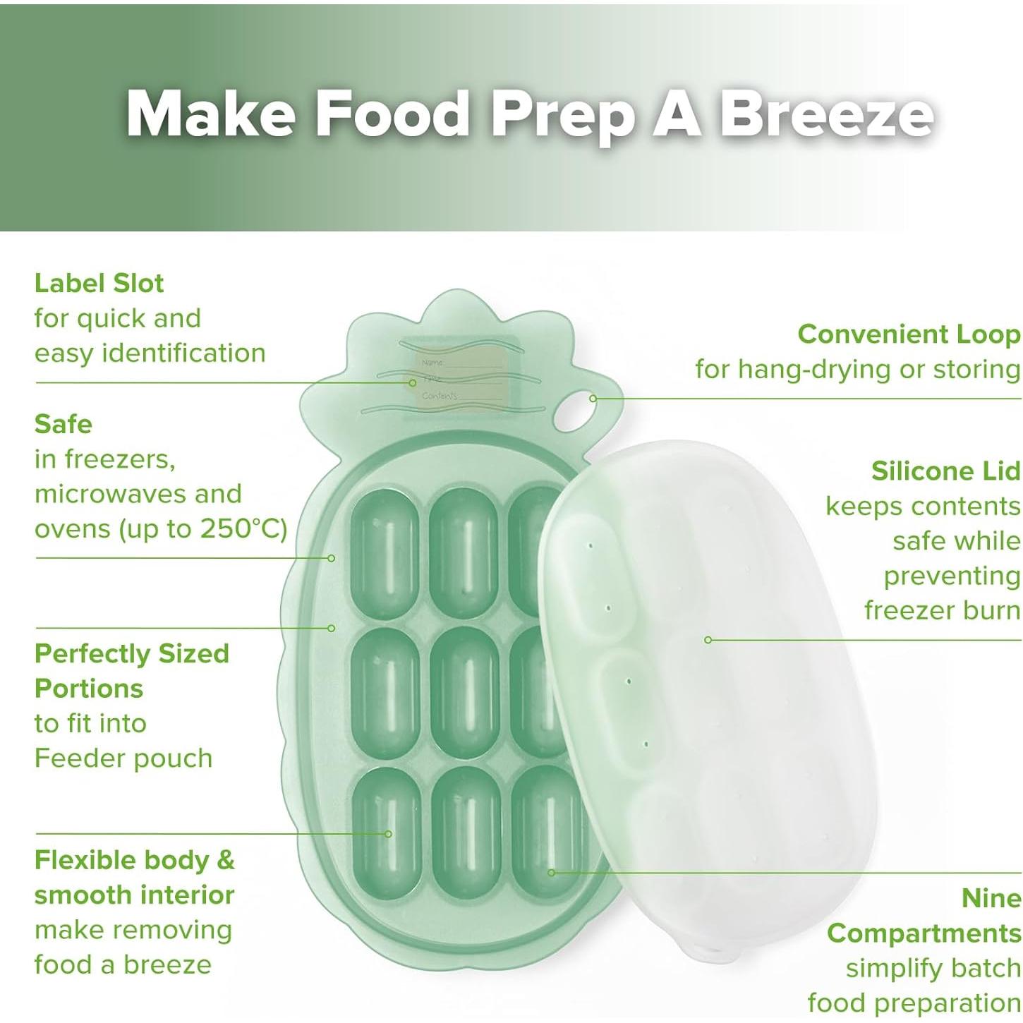 Bandeja de Congelación de Silicona Haakaa Verde - Molde Popsicle