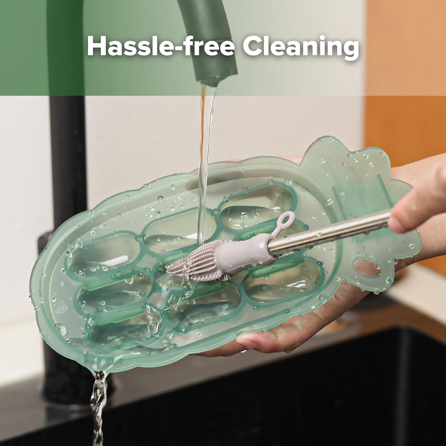 Bandeja de Congelación de Silicona Haakaa Verde - Molde Popsicle