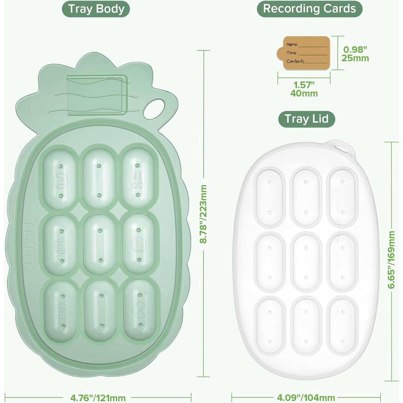 Bandeja de Congelación de Silicona Haakaa Verde - Molde Popsicle