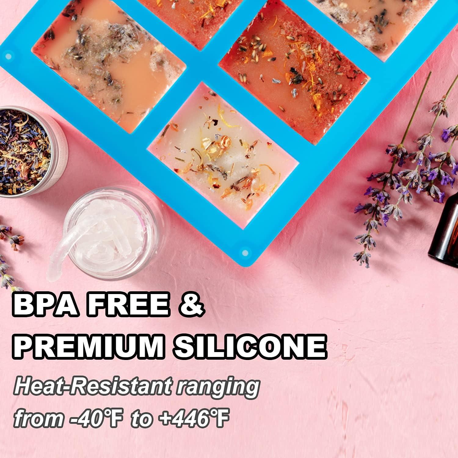 Moldes de Silicona LERYKIN 3 Piezas Rectangulares 6 Cavidades