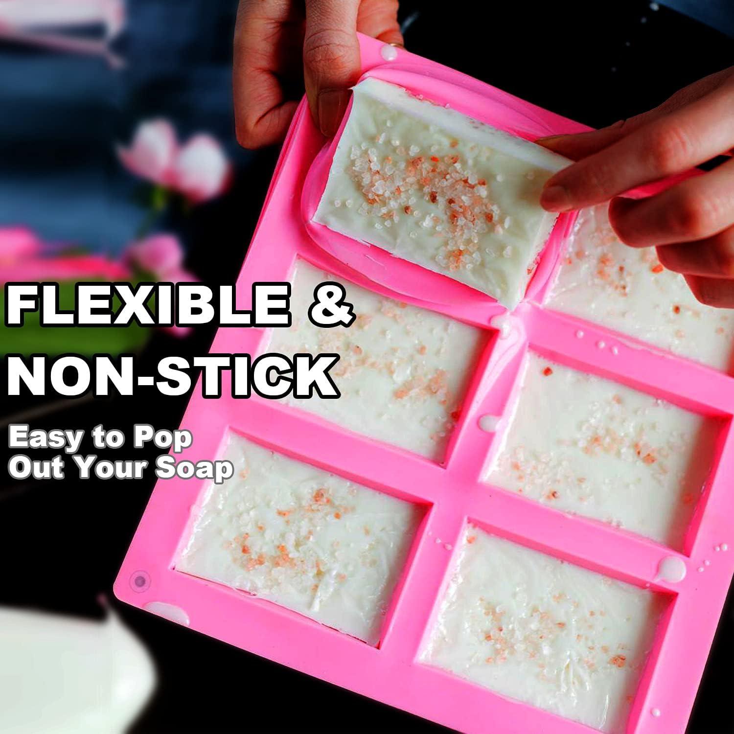 Moldes de Silicona LERYKIN 3 Piezas Rectangulares 6 Cavidades