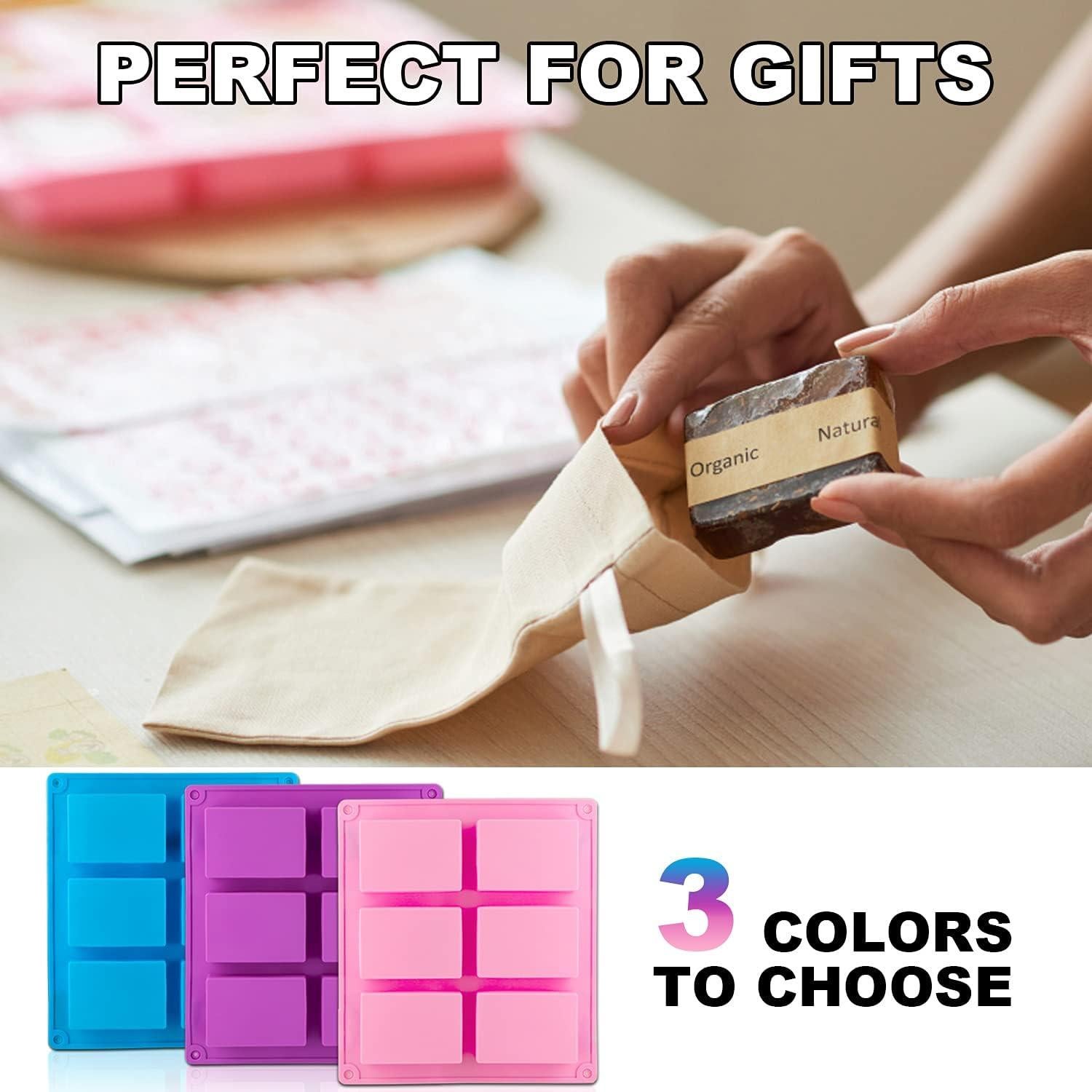 Moldes de Silicona LERYKIN 3 Piezas Rectangulares 6 Cavidades