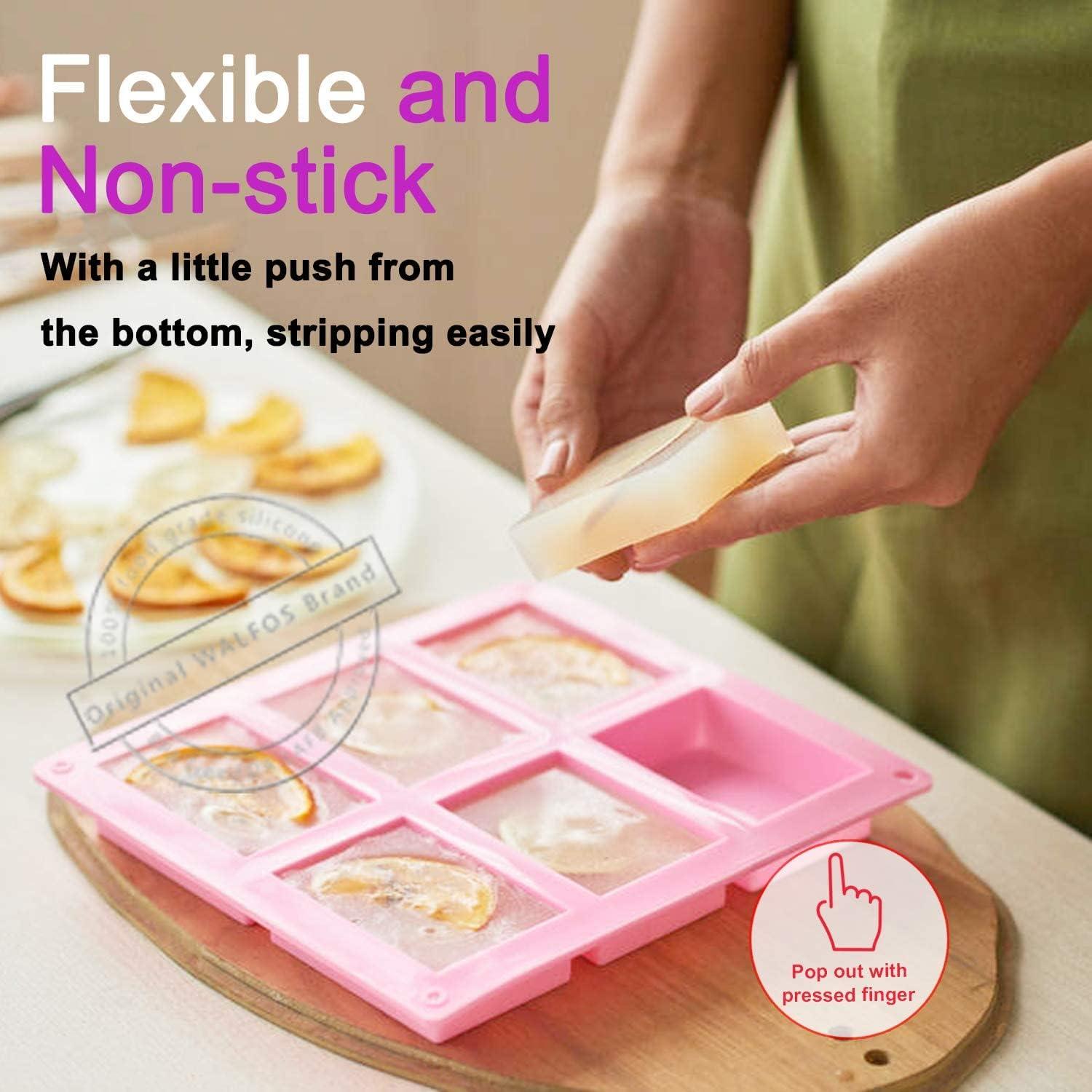 Conjunto de Moldes de Silicona Walfos 3 Piezas Rectangulares