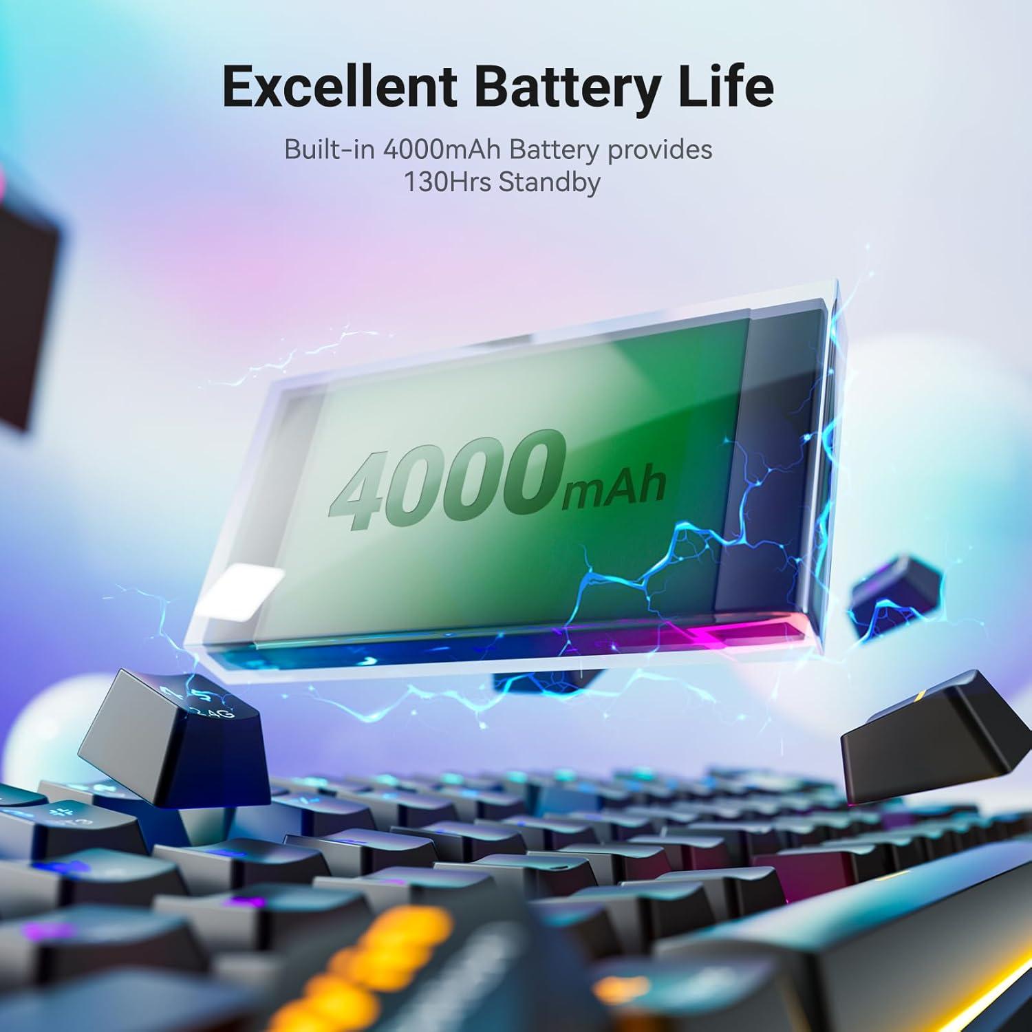 Teclado Mecánico Inalámbrico Redragon K708 Pro RGB 81 Teclas