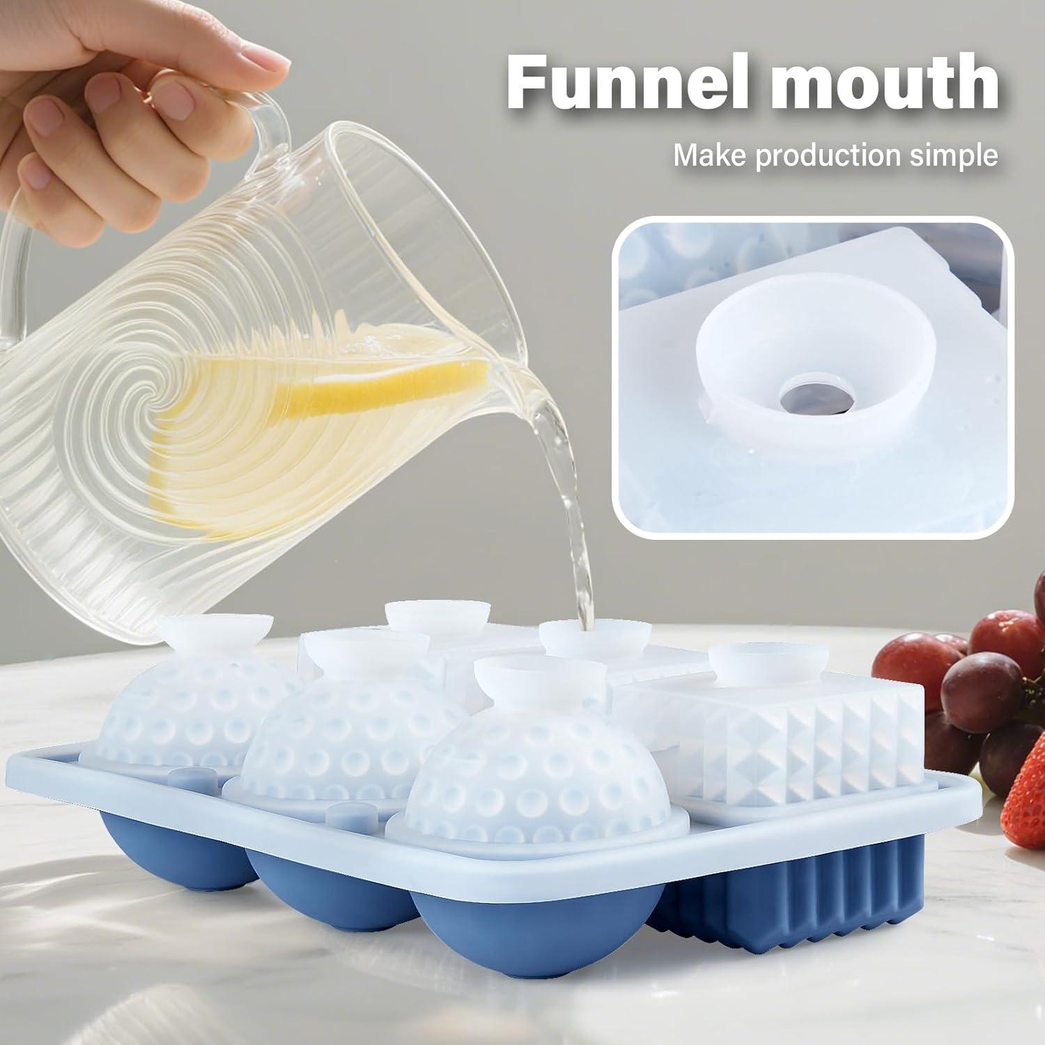 Bandeja de Hielo Grande Acomler, 6 Cubos y Esferas Sin BPA