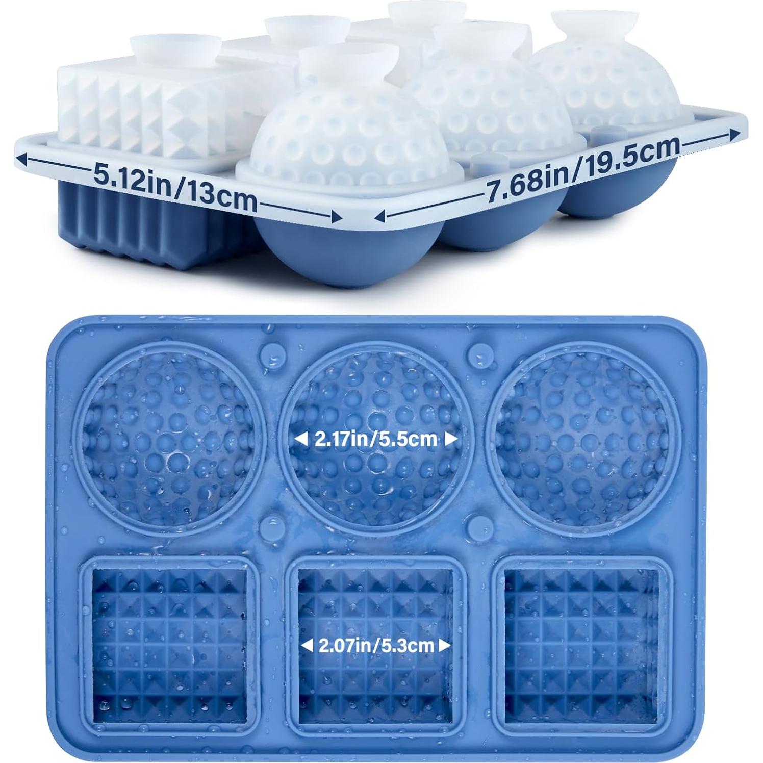 Bandeja de Hielo Grande Acomler, 6 Cubos y Esferas Sin BPA