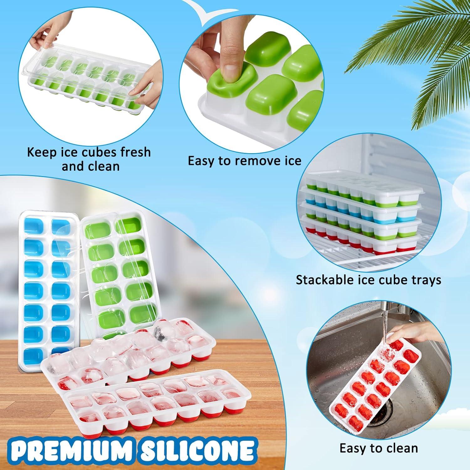 Bandejas de Hielo Silicona Honeydak 10 Piezas 14 Cubos