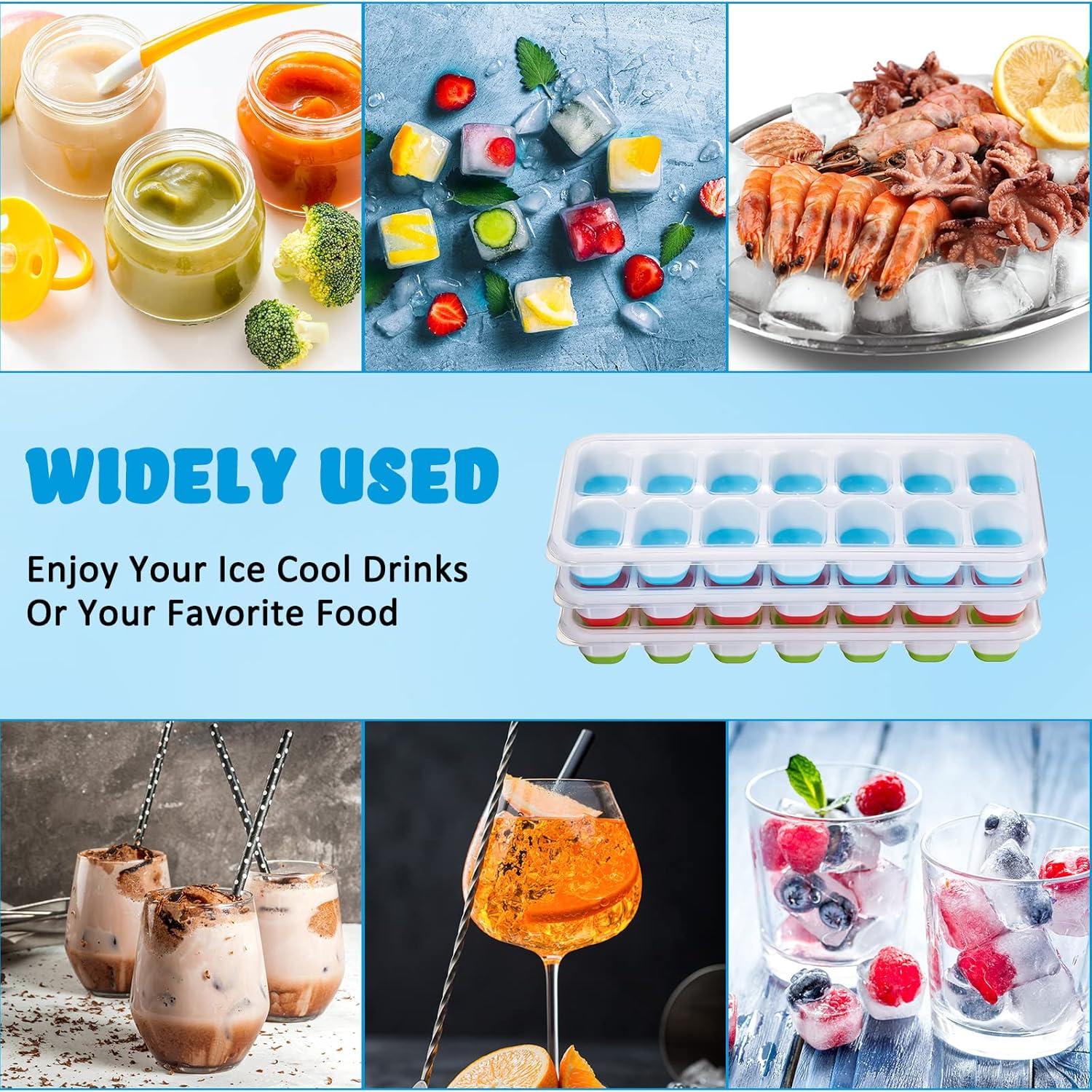 Bandejas de Hielo Silicona Honeydak 10 Piezas 14 Cubos