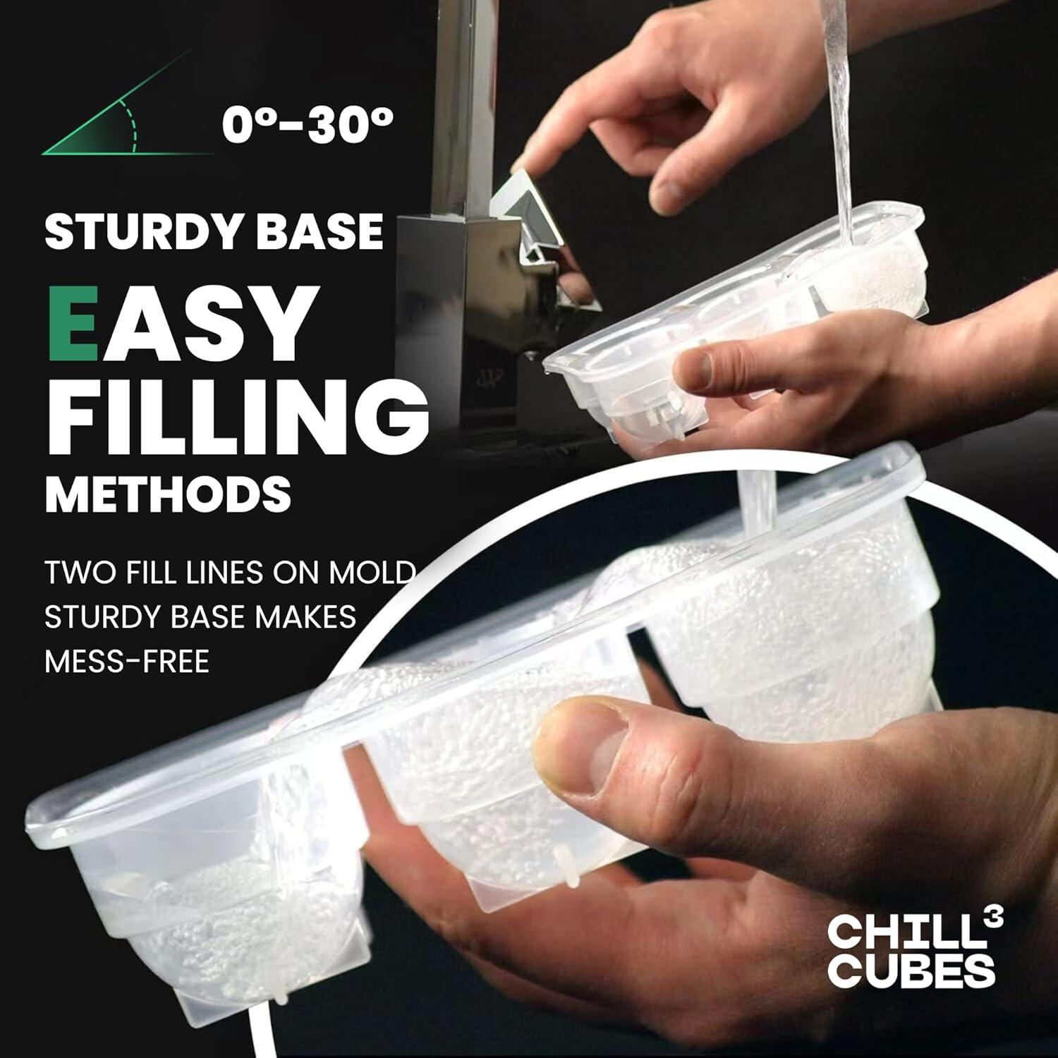 Bandejas de Hielo Redondas CHILLÓCUBES - Set de 2, 12 Esferas